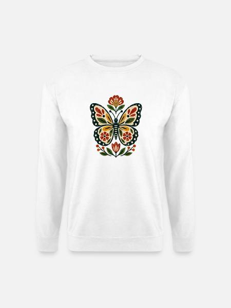 Schmetterlinge Schöner Schmetterling - Unisex Pullover - Weiß