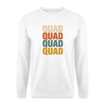  ATV Quad Biker Vintage Four Wheeler Offroad - Unisex Pullover - Weiß - Vorne - Alina (178cm) & Michal (187cm)