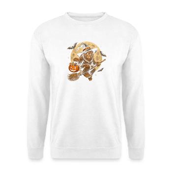 Bigfoot Hexe Halloween Bigfoot - Unisex Pullover - Weiß - Vorne - Alina (178cm) & Michal (187cm)