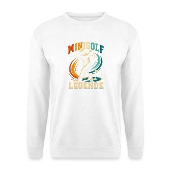 MINIGOLF LEGENDE - Unisex Pullover - Weiß - Vorne - Alina (178cm) & Michal (187cm)