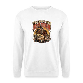 Das ist nicht mein erstes Rodeo - Unisex Pullover - Weiß - Vorne - Alina (178cm) & Michal (187cm)