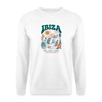 Ibiza 2026 Sun Salt Soul - Unisex Pullover - Weiß - Vorne - Alina (178cm) & Michal (187cm)