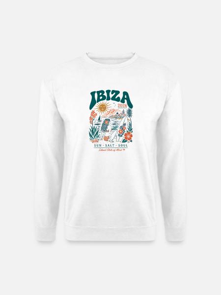 Ibiza 2026 Sun Salt Soul - Unisex Pullover - Weiß