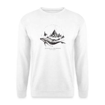 Uralter Weisheitswal - Unisex Pullover - Weiß - Vorne - Alina (178cm) & Michal (187cm)