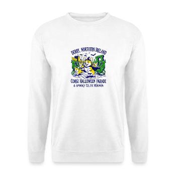 Corgi Halloween Parade In Derry Northern Ireland - Unisex Pullover - Weiß - Vorne - Alina (178cm) & Michal (187cm)