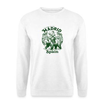 The Welcome To Madrid Spain European City - Unisex Pullover - Weiß - Vorne - Alina (178cm) & Michal (187cm)