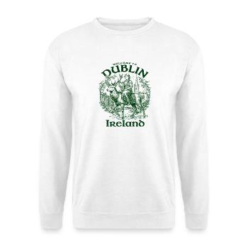 Welcome To Dublin Ireland City Travel - Unisex Pullover - Weiß - Vorne - Alina (178cm) & Michal (187cm)