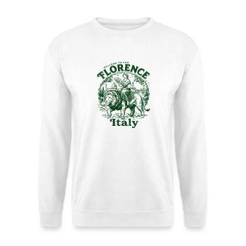 The Welcome To Florence Italy Travel - Unisex Pullover - Weiß - Vorne - Alina (178cm) & Michal (187cm)