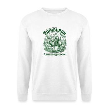 The Welcome To Edinburgh United Kingdom - Unisex Pullover - Weiß - Vorne - Alina (178cm) & Michal (187cm)