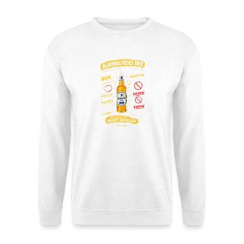 Alkoholfreies Bier 0,0% Design - Unisex Pullover - Weiß - Vorne - Alina (178cm) & Michal (187cm)