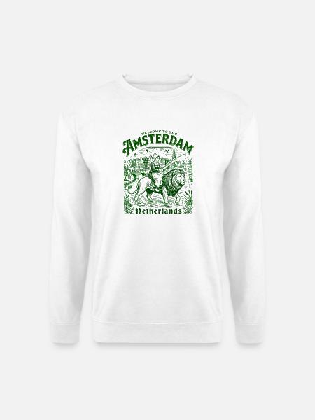 Welcome To Amsterdam Netherlands European - Unisex Pullover - Weiß