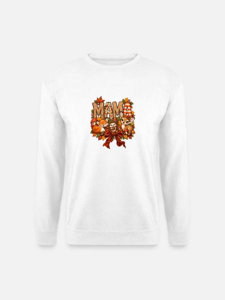 Schlafende Waldtiere Mama - Unisex Pullover - Weiß