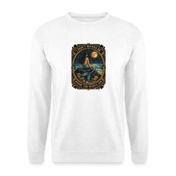  I Dont Wanna Be Where The People Are Meerjungfrau - Unisex Pullover - Weiß - Vorne - Alina (178cm) & Michal (187cm)