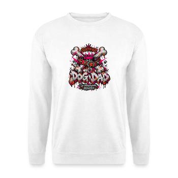 HundeVater Graffiti Punk - Unisex Pullover - Weiß - Vorne - Alina (178cm) & Michal (187cm)