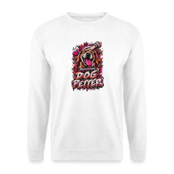 Professioneller Hund Peter Graffiti - Unisex Pullover - Weiß - Vorne - Alina (178cm) & Michal (187cm)