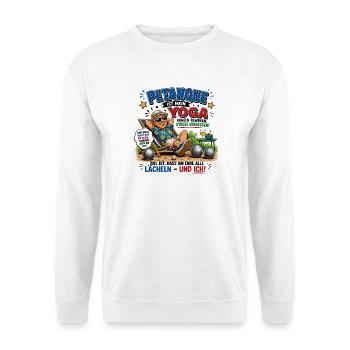  Petanque Ist Mein Yoga Kugeln Bewegen Stress - Unisex Pullover - Weiß - Vorne - Alina (178cm) & Michal (187cm)