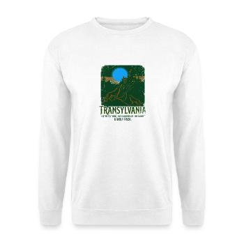 Transylvania Children Of The Night Wolves - Unisex Pullover - Weiß - Vorne - Alina (178cm) & Michal (187cm)