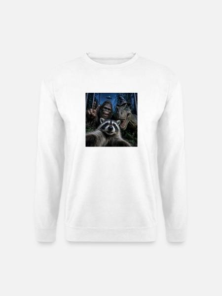 Das Midnight Woods Crew Selfie Lustiges Hallowen - Unisex Pullover - Weiß