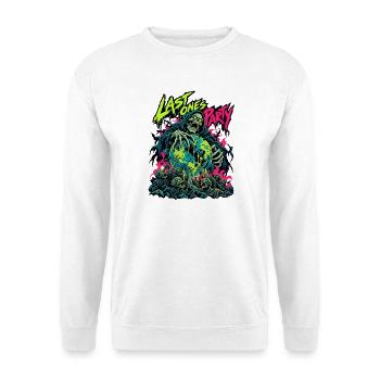 Letzte Zombies Party - Unisex Pullover - Weiß - Vorne - Alina (178cm) & Michal (187cm)