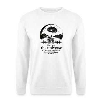 Universum, das sich selbst erlebt - Unisex Pullover - Weiß - Vorne - Alina (178cm) & Michal (187cm)