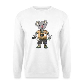 Koala Explorer Safari Abenteuer - Unisex Pullover - Weiß - Vorne - Alina (178cm) & Michal (187cm)
