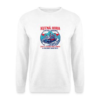 Kutna Hora Sedlec Ossuary Bone Church Macabre - Unisex Pullover - Weiß - Vorne - Alina (178cm) & Michal (187cm)