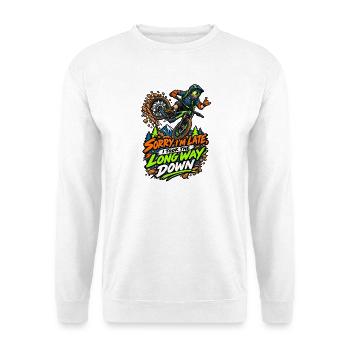 Lange Weg Hinunter Motocross - Unisex Pullover - Weiß - Vorne - Alina (178cm) & Michal (187cm)