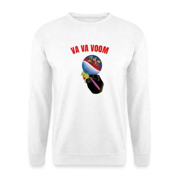 Va Va Voom – Glamour, Geld und Luxusleben - Unisex Pullover - Weiß - Vorne - Alina (178cm) & Michal (187cm)