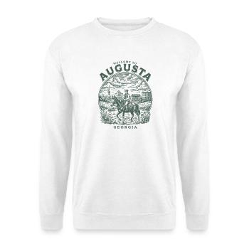 City Welcome To Augusta Georgia Vintage D2034 - Unisex Pullover - Weiß - Vorne - Alina (178cm) & Michal (187cm)