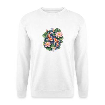 Koi-fische Japanische Koi-fische Koi-karpfen - Unisex Pullover - Weiß - Vorne - Alina (178cm) & Michal (187cm)