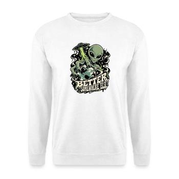 Außerirdischer Planetenkontakt - Unisex Pullover - Weiß - Vorne - Alina (178cm) & Michal (187cm)