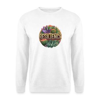  Resilience Kaktus Wüstenpflanzen Stärke - Unisex Pullover - Weiß - Vorne - Alina (178cm) & Michal (187cm)