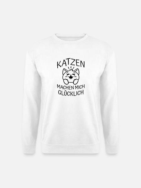 Katzen Glück - Unisex Pullover - Weiß