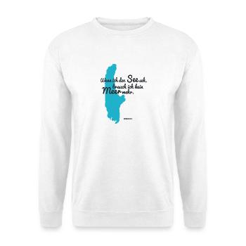 Ammersee  Wenn ich den See seh - Unisex Pullover - Weiß - Vorne - Alina (178cm) & Michal (187cm)