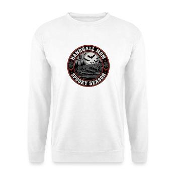 Handball Mom Spooky Season - Unisex Pullover - Weiß - Vorne - Alina (178cm) & Michal (187cm)