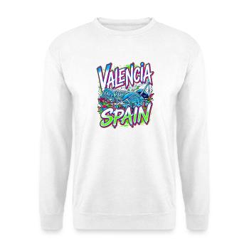Valencia Spain Vibrant City Festival Travel - Unisex Pullover - Weiß - Vorne - Alina (178cm) & Michal (187cm)
