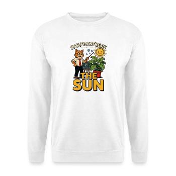 Photosynthese präsentiert von The Sun Biology - Unisex Pullover - Weiß - Vorne - Alina (178cm) & Michal (187cm)