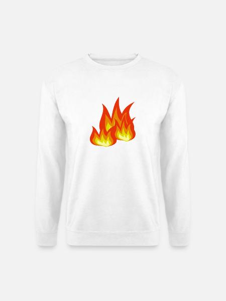 Flammen-Explosion Design - Unisex Pullover - Weiß