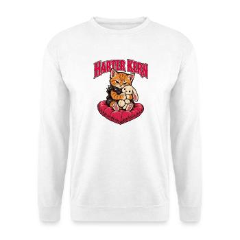 Harter Kern - Unisex Pullover - Weiß - Vorne - Alina (178cm) & Michal (187cm)