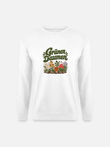Grüner Daumen Blumenpracht - Unisex Pullover - Weiß