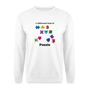 EINE ANDERE ART VON PUZZLE - Unisex Pullover - Weiß - Vorne - Alina (178cm) & Michal (187cm)