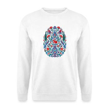 Türkei | Tulpen & osmanische Volkskunst - Unisex Pullover - Weiß - Vorne - Alina (178cm) & Michal (187cm)
