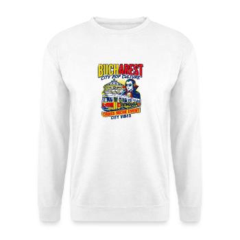 Bucharest City Pop Culture Romania Event - Unisex Pullover - Weiß - Vorne - Alina (178cm) & Michal (187cm)