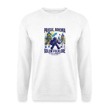 Prague Bohemia Golem Folklore Clay And Magic - Unisex Pullover - Weiß - Vorne - Alina (178cm) & Michal (187cm)