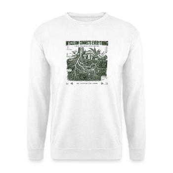 Myzel verbindet alles - Unisex Pullover - Weiß - Vorne - Alina (178cm) & Michal (187cm)