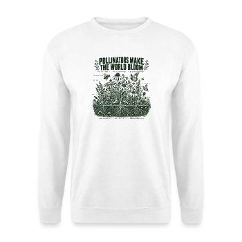 Bestäuber lassen die Welt blühen - Unisex Pullover - Weiß - Vorne - Alina (178cm) & Michal (187cm)