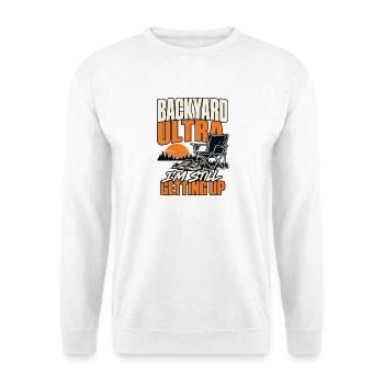 Backyard-ultra-läufer Ultralaufen Ausdauersportler - Unisex Pullover - Weiß - Vorne - Alina (178cm) & Michal (187cm)