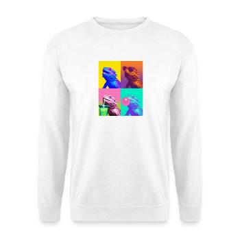 Agamen Agame - Unisex Pullover - Weiß - Vorne - Alina (178cm) & Michal (187cm)