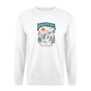 Fuerteventura Surfstrand 2026 - Unisex Pullover - Weiß - Vorne - Alina (178cm) & Michal (187cm)