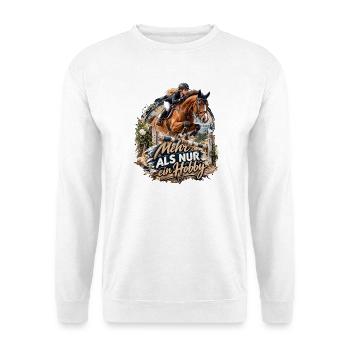 Mehr_als_nur_ein_Hobby - Unisex Pullover - Weiß - Vorne - Alina (178cm) & Michal (187cm)